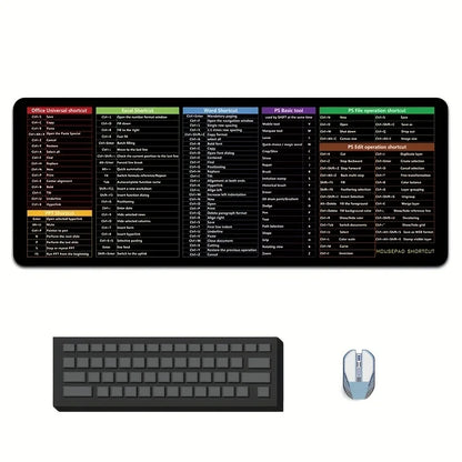 Computer Functions Mouse Pad, 30*80*2Cm/11.8*31.5*0.78In